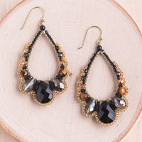 Thai Crystal Scalloped Earrings