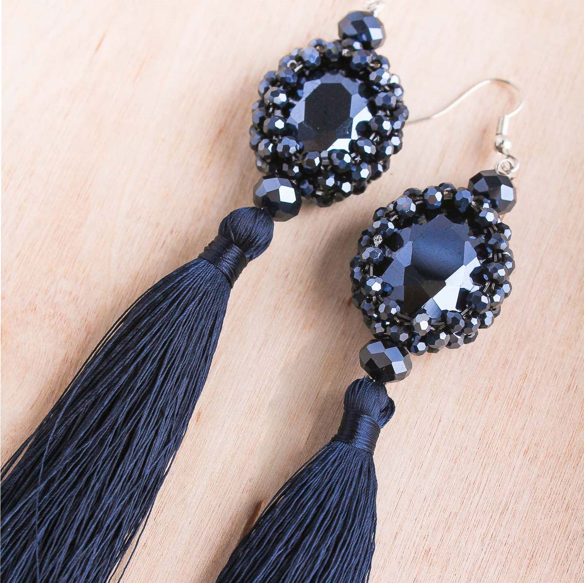 Extra large tassel earrings clearance