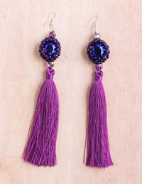 India Extra Long Tassel Earring