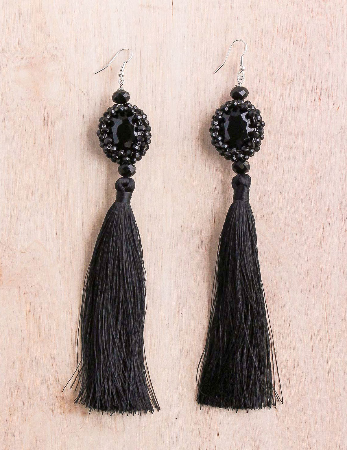 India Extra Long Tassel Earring