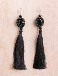 India Extra Long Tassel Earring