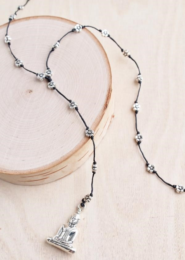 Buddha Flower Alloy Necklace | Shop Bali Queen