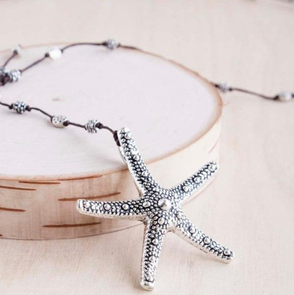 Bumpy Starfish Alloy Necklace