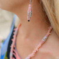 Glass Oblong Adjustable Necklace