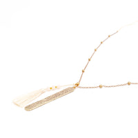 Etched Gold Bar Necklace