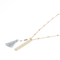 Etched Gold Bar Necklace