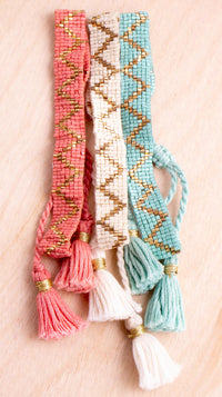 Brickstitch Adjustable Beaded Bracelet