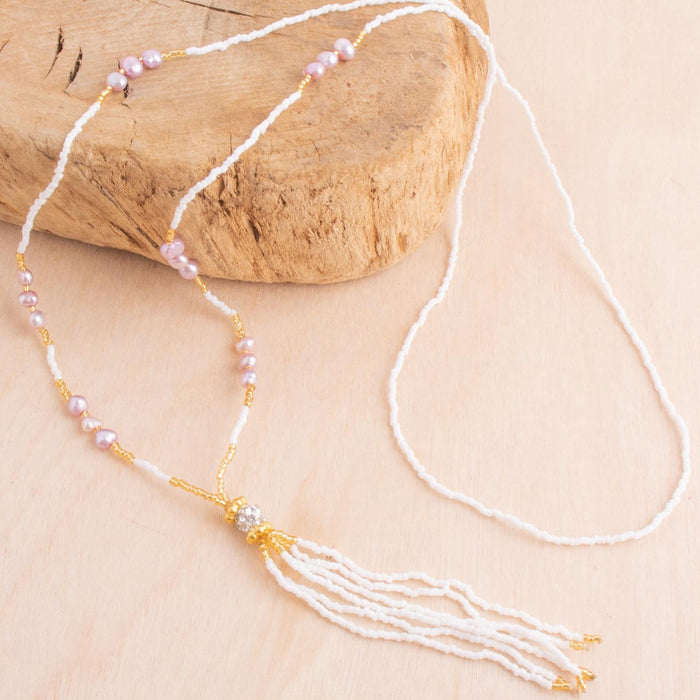 Fresh Water Pearl & Crystal Necklace | Shop Bali Queen