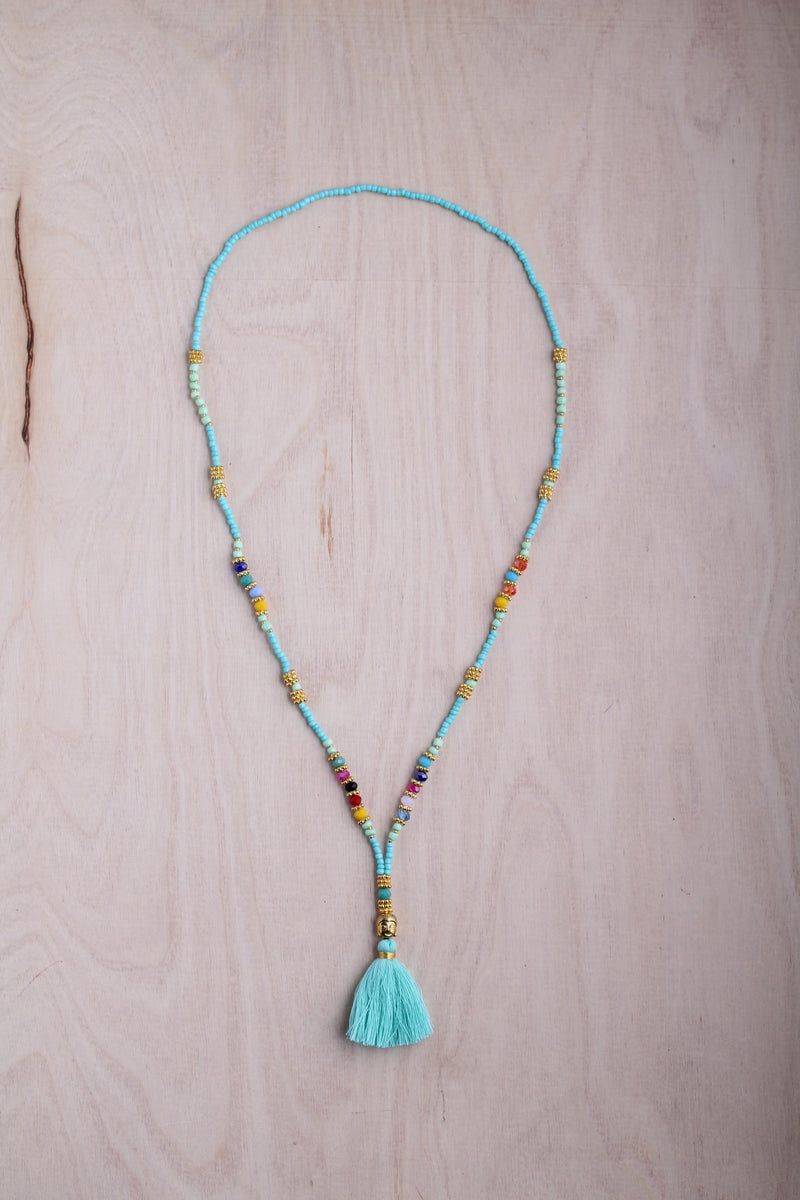 Summer Buddha Tassel Necklace