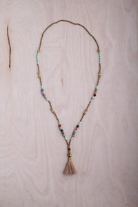 Summer Buddha Tassel Necklace