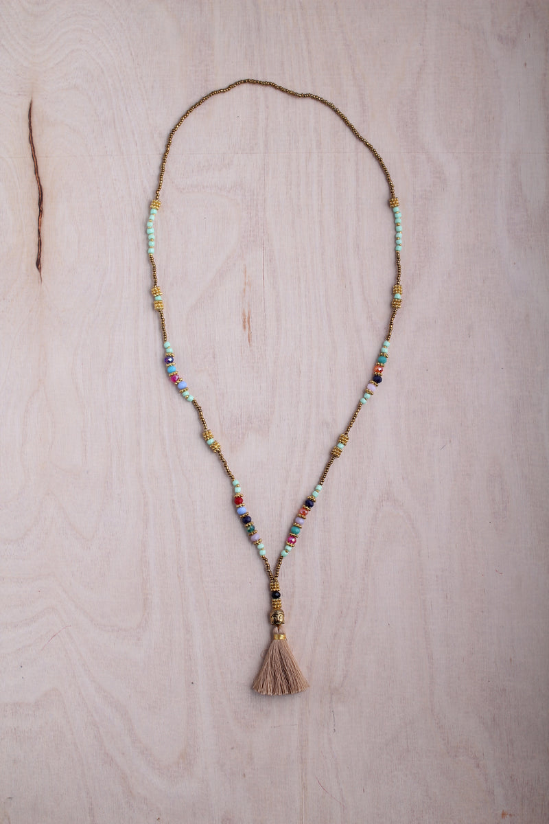 Summer Buddha Tassel Necklace