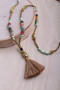 Summer Buddha Tassel Necklace