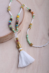 Summer Buddha Tassel Necklace