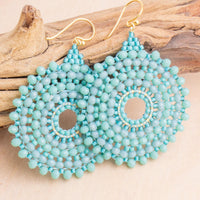 Thai Round Crystal Earrings