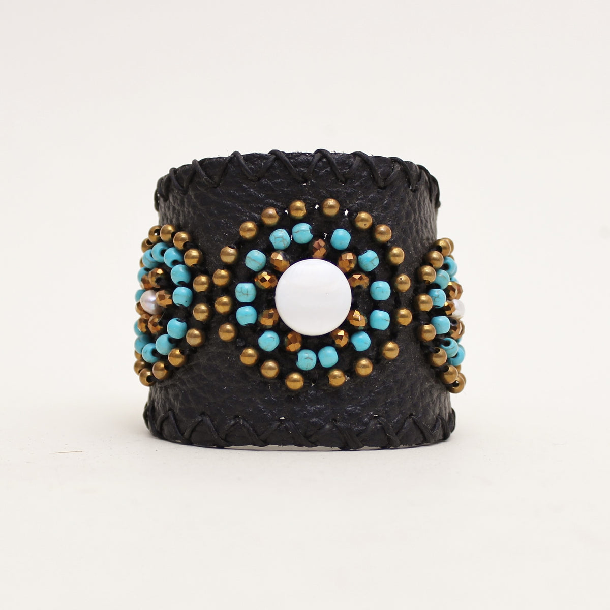 Thai Leather Snap Cuff