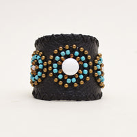 Thai Leather Snap Cuff