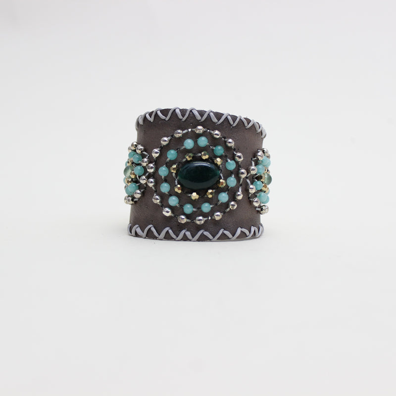 Thai Leather Snap Cuff