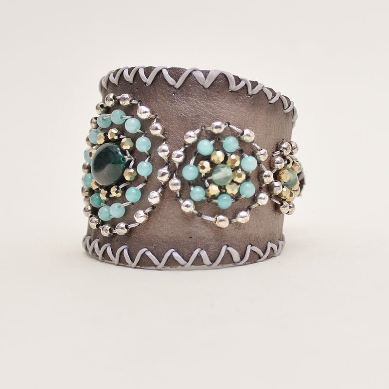 Thai Leather Snap Cuff