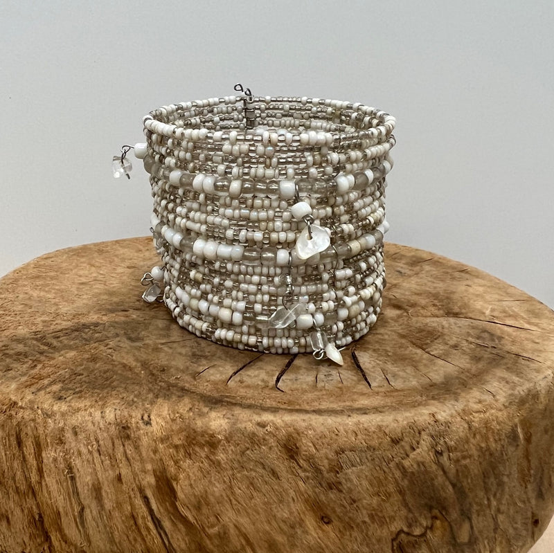 On The Cliffs Gemstone Beaded Cuff | Shop Bali Queen