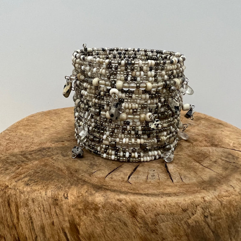 On The Cliffs Gemstone Beaded Cuff