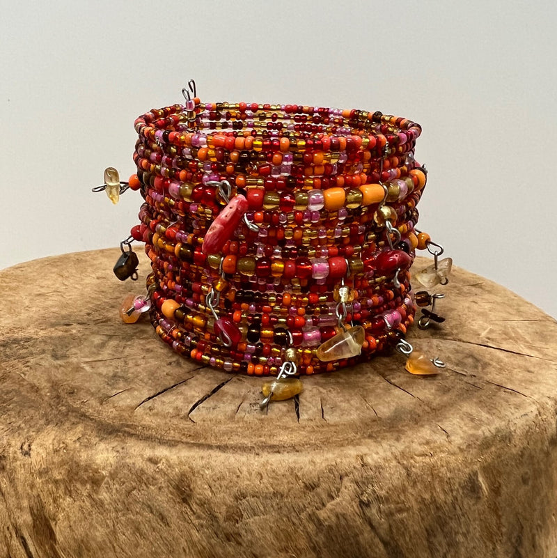 On The Cliffs Gemstone Beaded Cuff