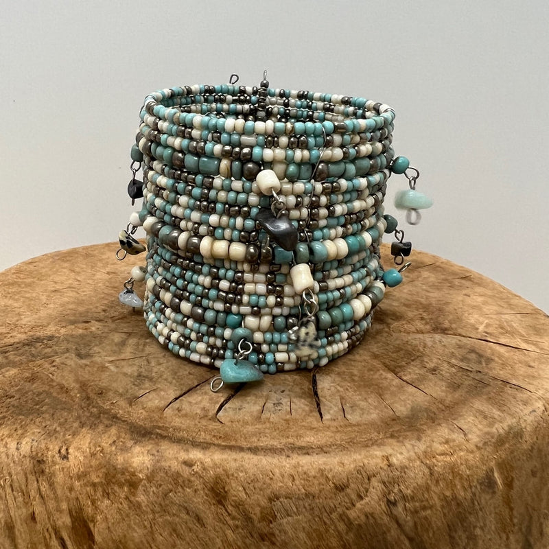 On The Cliffs Gemstone Beaded Cuff | Shop Bali Queen