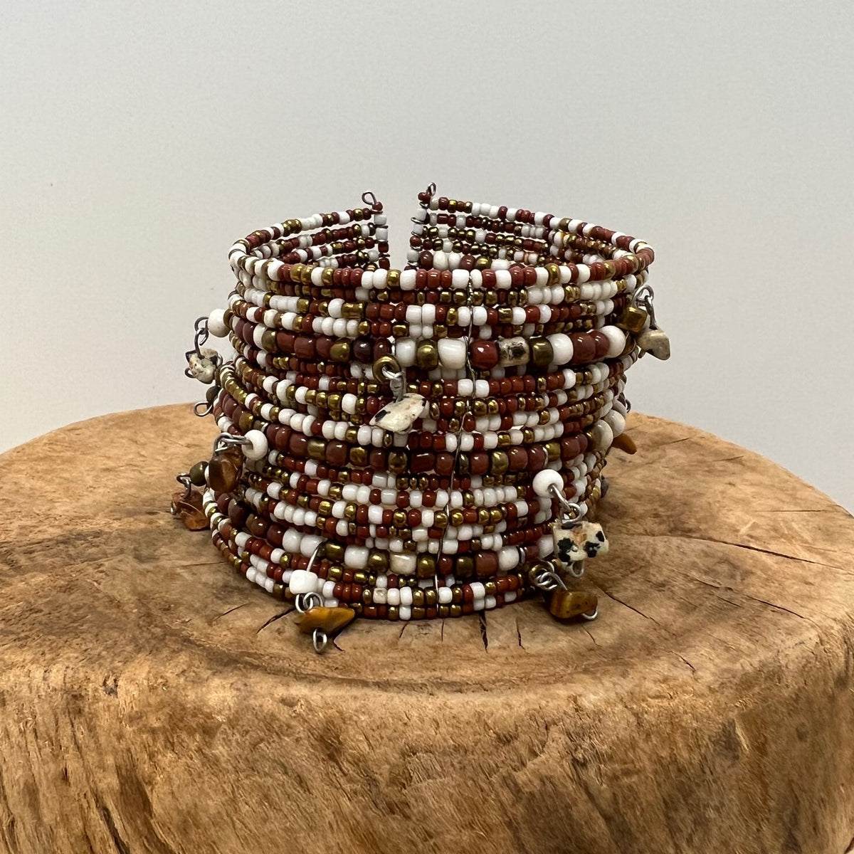 On The Cliffs Gemstone Beaded Cuff