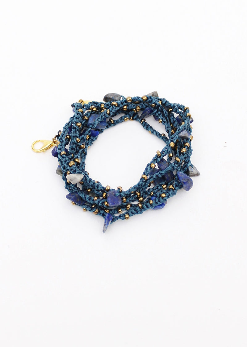 Woven Gemstone Eyeglass/Mask Chain