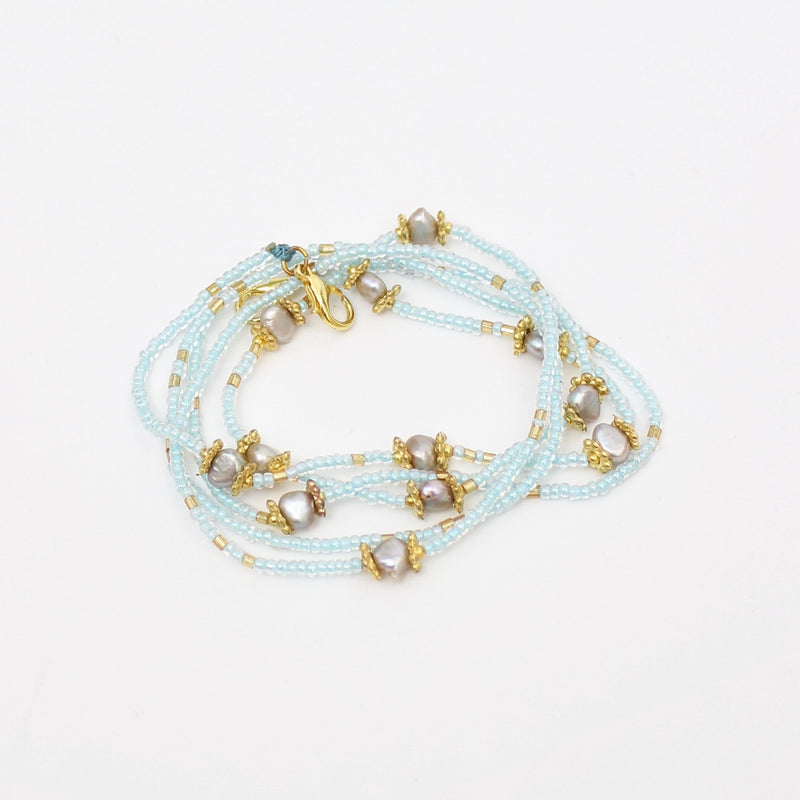 Freshwater Pearl and Crystal Eyeglass / Mask Chain