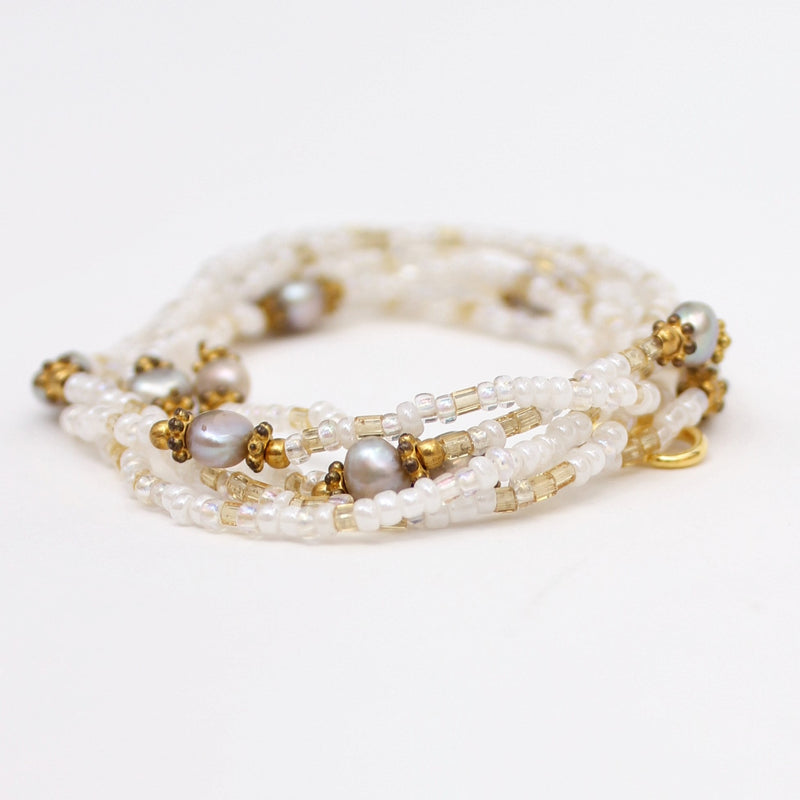 Freshwater Pearl and Crystal Eyeglass / Mask Chain