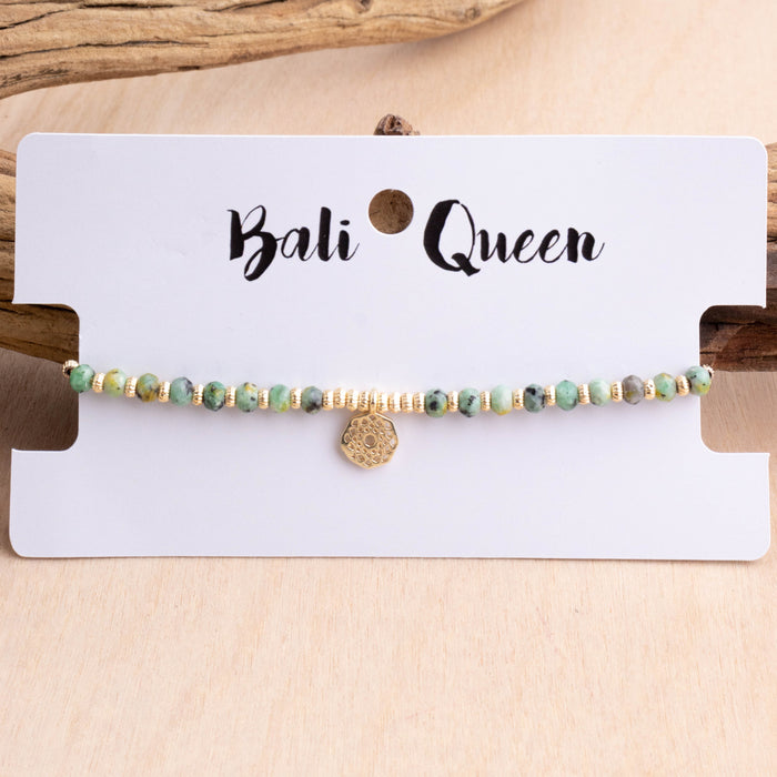 Medallion Stone Pull Bracelet | Shop Bali Queen