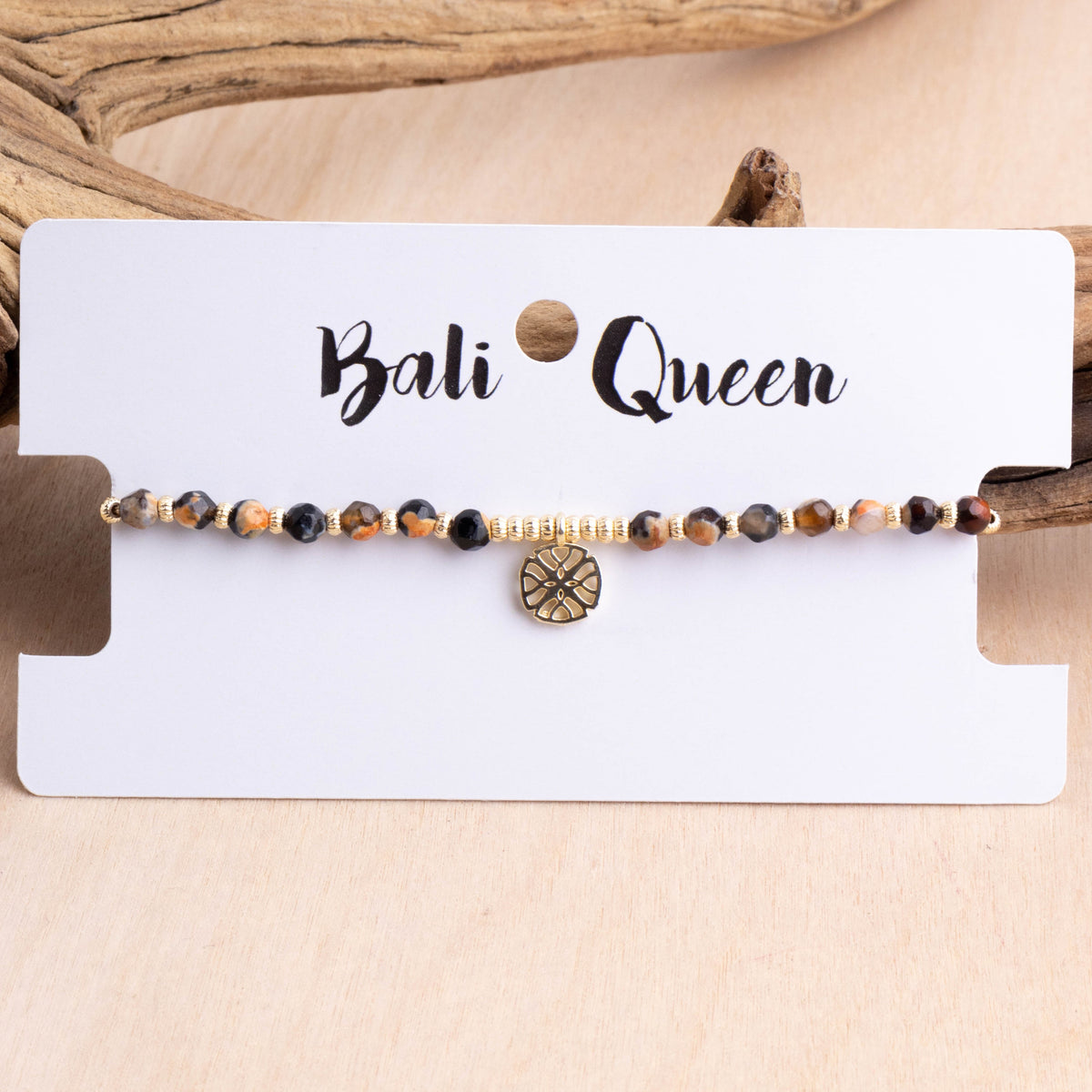 Medallion Stone Pull Bracelet | Shop Bali Queen