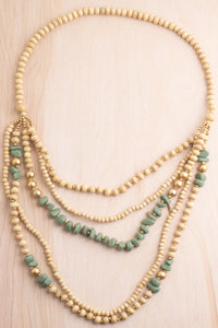 Wood & Resin Multi Strand Necklace