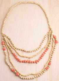 Wood & Resin Multi Strand Necklace
