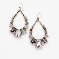 Thai Crystal Scalloped Earrings