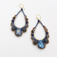 Thai Crystal Scalloped Earrings