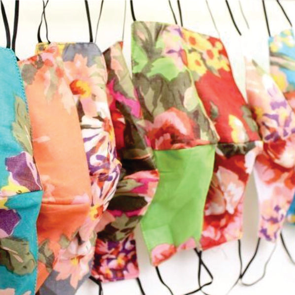 Curved Floral Face Masks 12-Pack