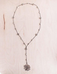 Open Lotus Alloy Necklace