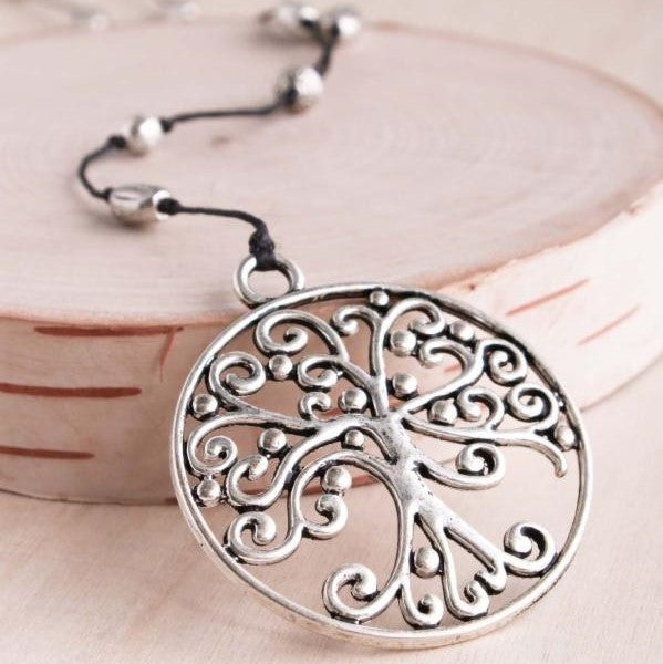Scroll Tree Of Life Alloy Necklace