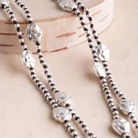 Silver Nugget Layering Alloy Necklace