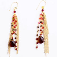 Thai Crystal & Fringe Earrings