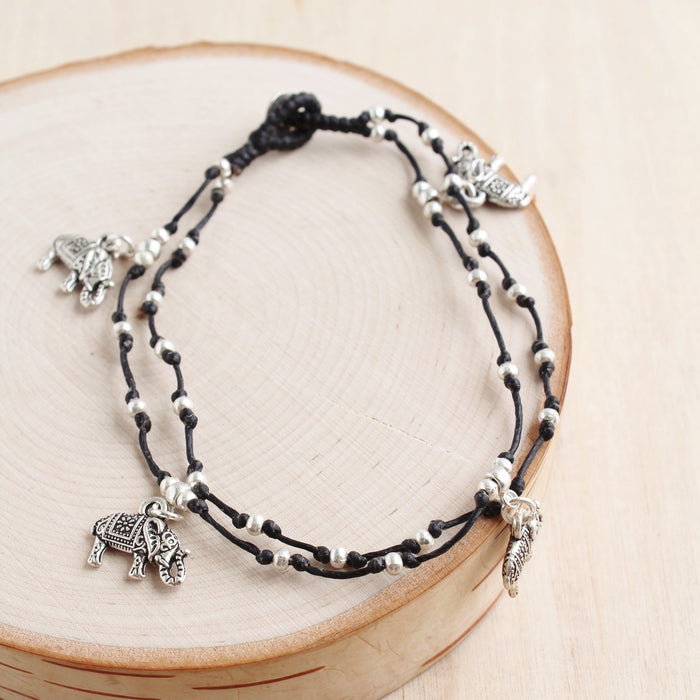 Double Strand Elephant Anklet