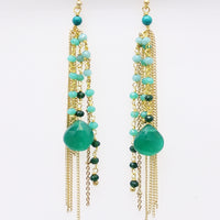 Thai Crystal & Fringe Earrings