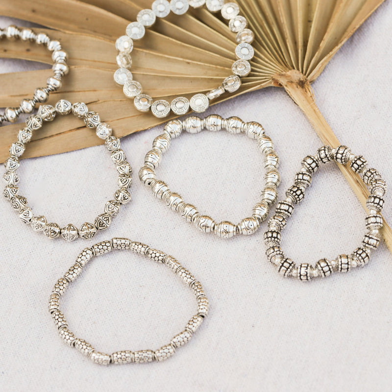 12 Stretch Alloy Bracelet Assortment, We Pick!