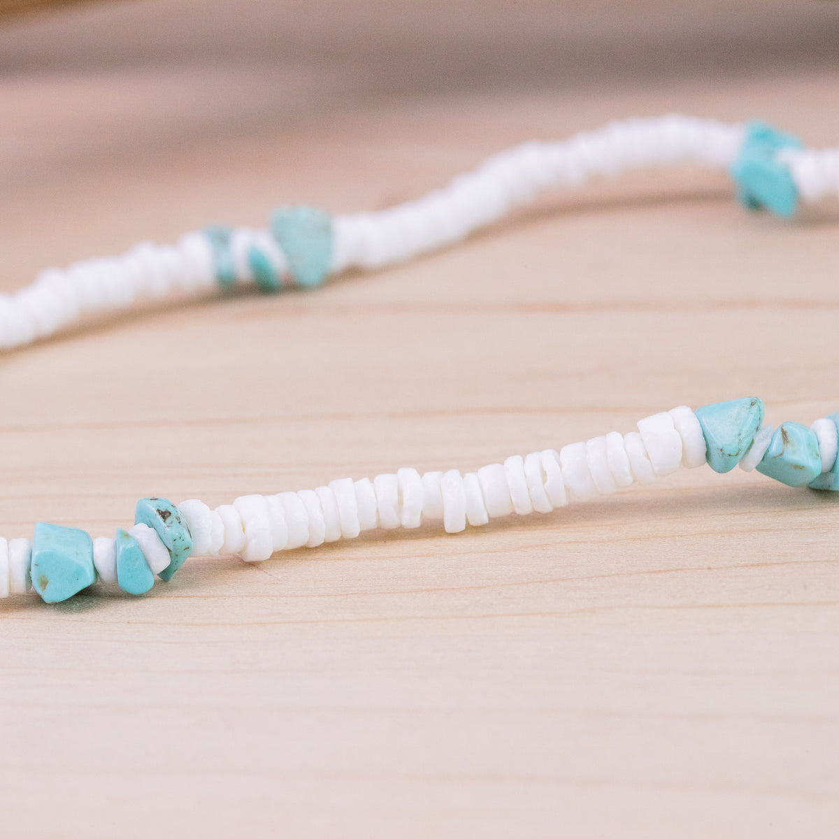 Kona Turquoise Puka Shell Stretch Necklace