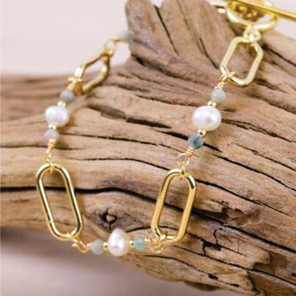 La Perla Amazonite Toggle Bracelet