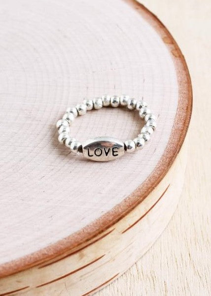 Love Alloy Stretch Ring