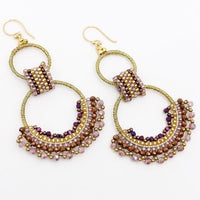 Thai 2 Ring Crystal Earrings