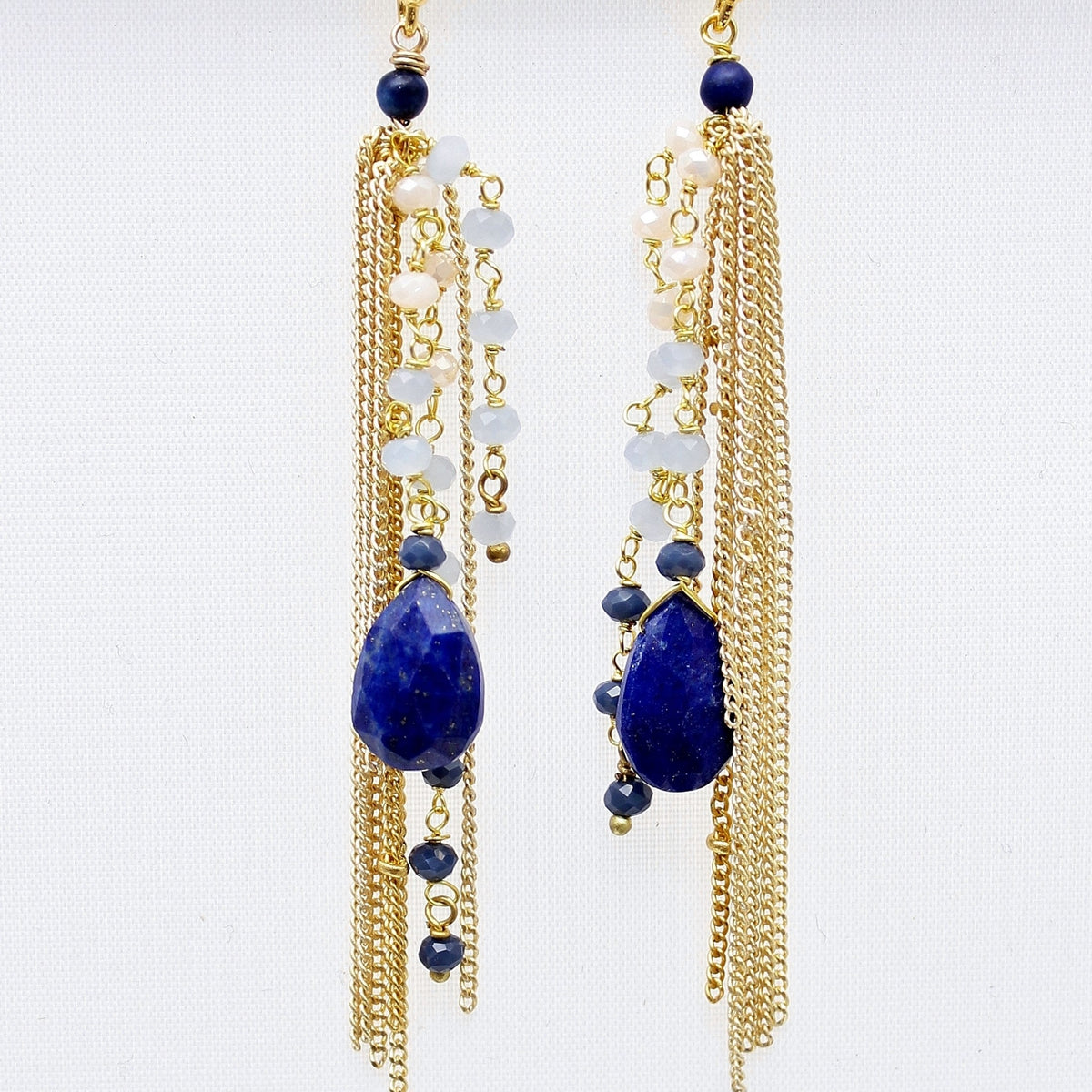 Thai Crystal & Fringe Earrings