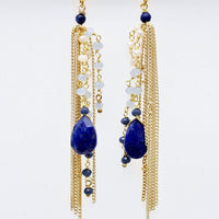 Thai Crystal & Fringe Earrings